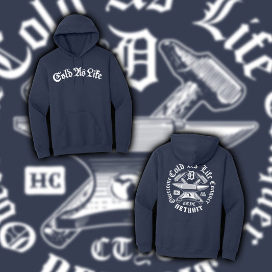 Cold As Life | Navy Anvil Hoodie