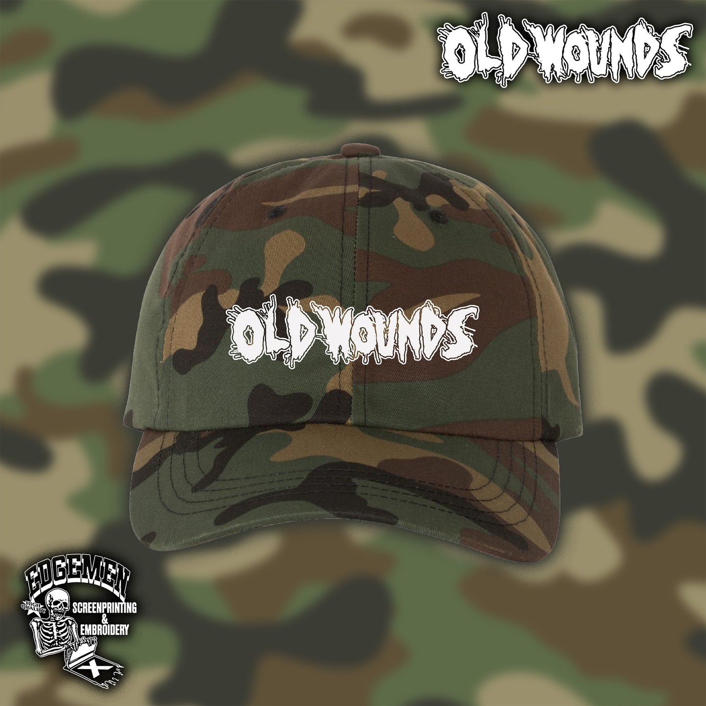 OLD WOUNDS | Camo Logo Dad Cap